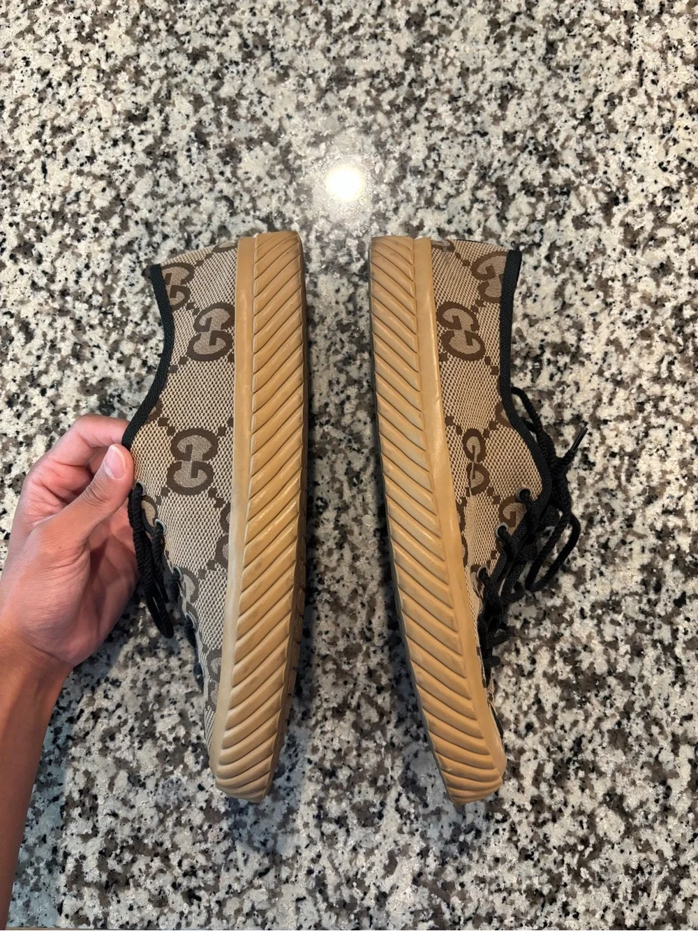Gucci Brown Monogram Canvas Low-Top Sneaker